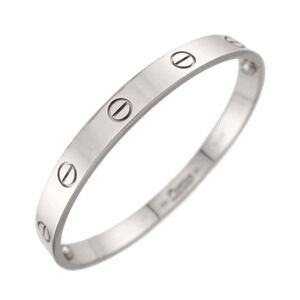 Cartier Love Bracelet #17 18K WG White Gold 750 Bangle